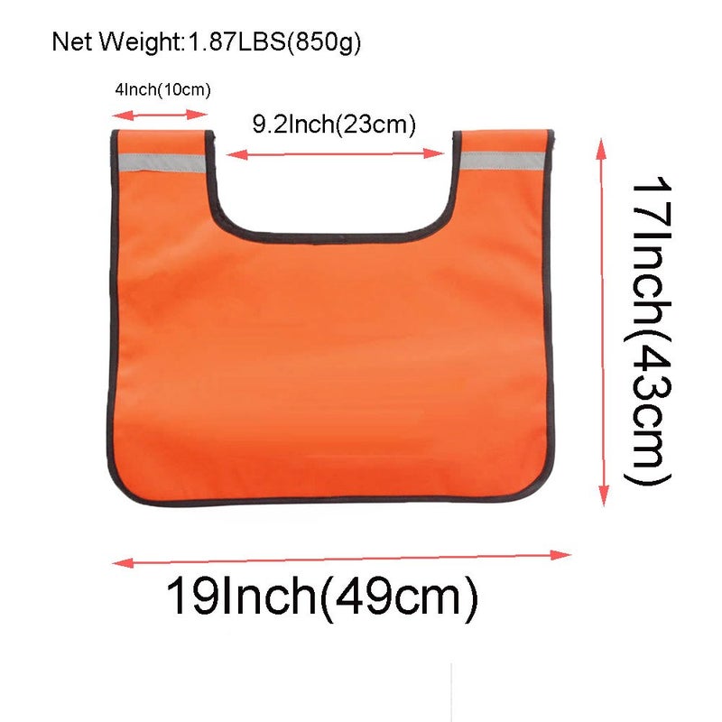 Comily Plus+ Off Road Recovery Winch Weight Bag,Safety Strong Durable PVC Winch Rope Dampener Blanket with Pocket-Light Orange Color - Image 2
